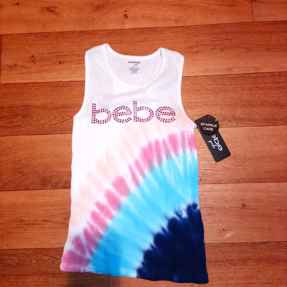 Bebe girl Tie Dye Tank top pink and blue Size M (10/12)